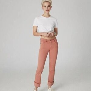 𝅺LOLA Kristine Mid-Rise Straight Jeans in Antique Rose Size 27 NEW